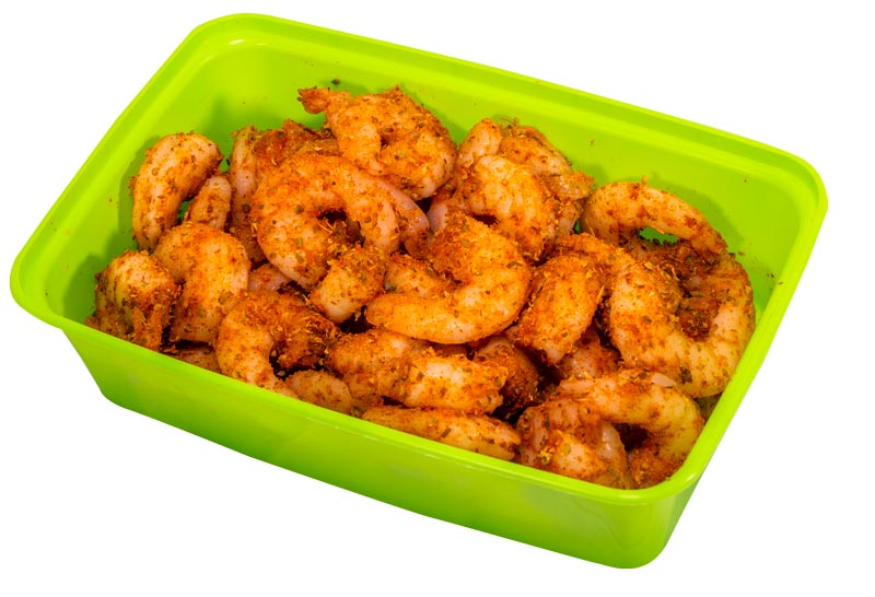 Cooked Cajun Shrimp for meal prep orders | bulk packs of meal prep ingredients already cooked | meal prep companies