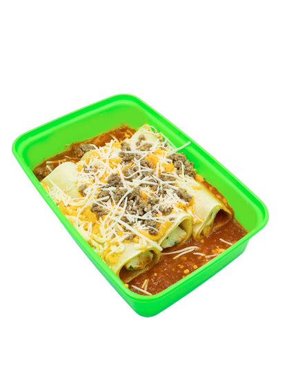 Beef and Spinach Ricotta Manicotti