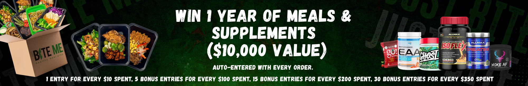 Just Bite Me $10,000 Birthday Giveaway - win one year of chef-prepared meals and supplements
