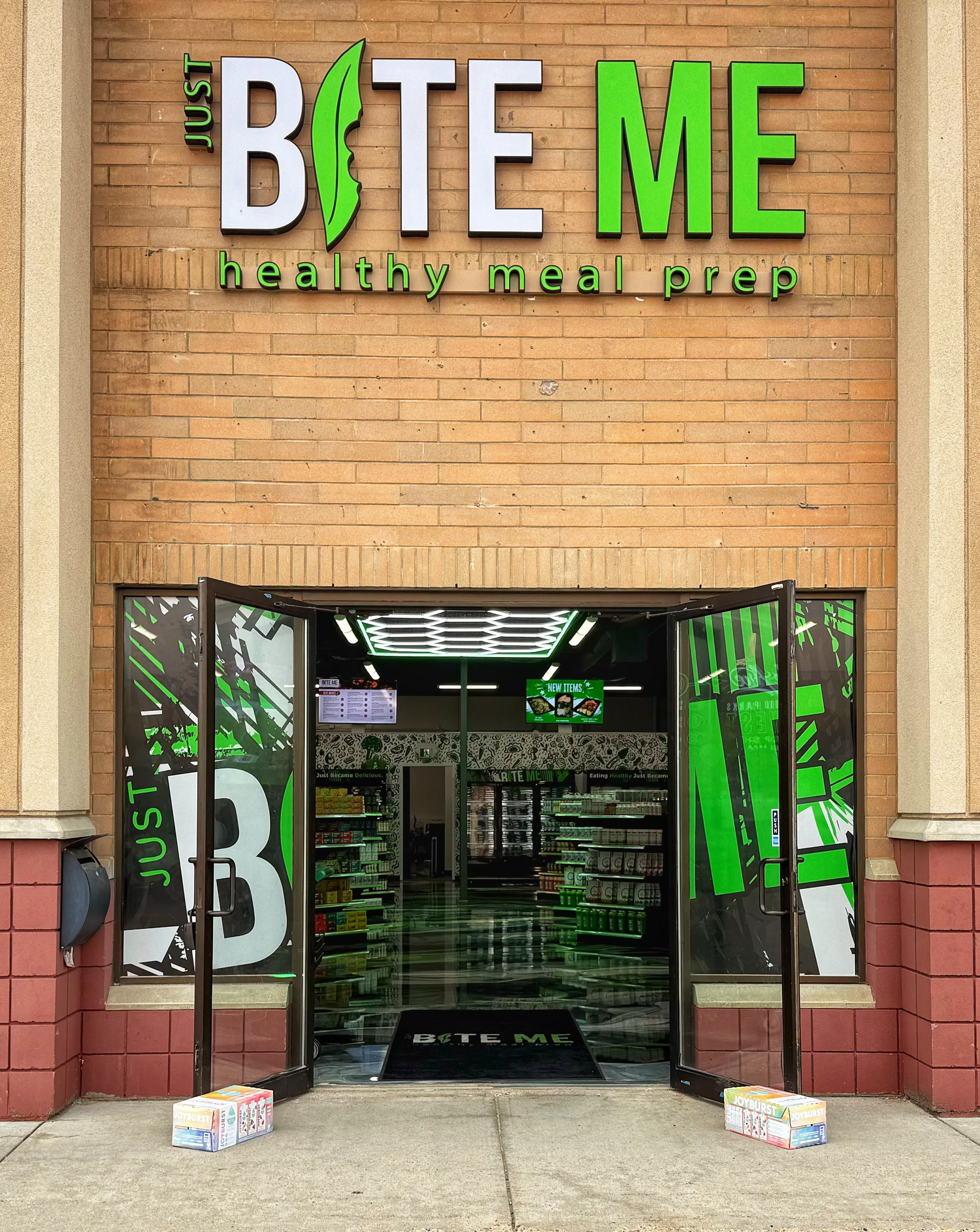 Just Bite Me Meals Sherwood Park storefront on Fir Street