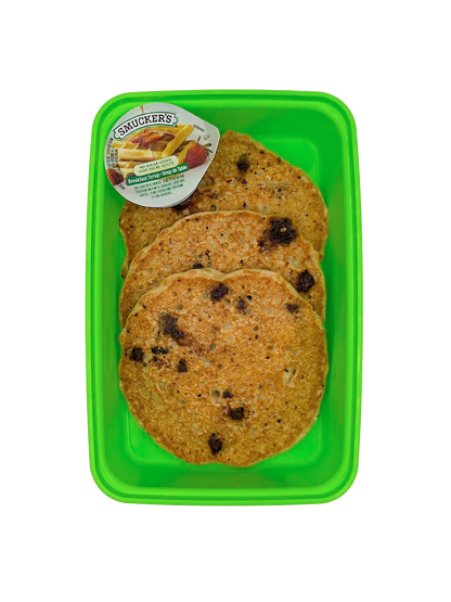 Banana Chocolate Chip Protein Pancakes