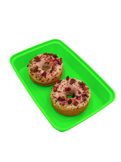 Strawberry White Chocolate Protein Donuts