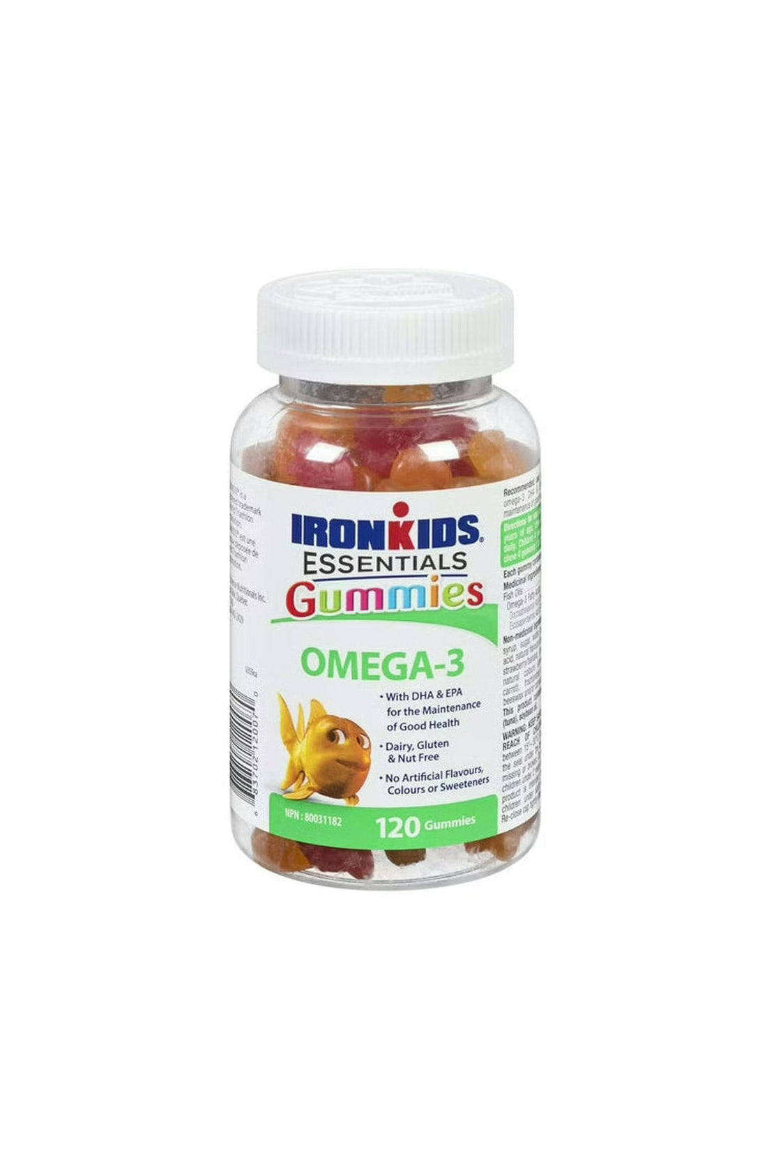 Ironkids Gummies, Omega-3's For Smart Kids 120ct